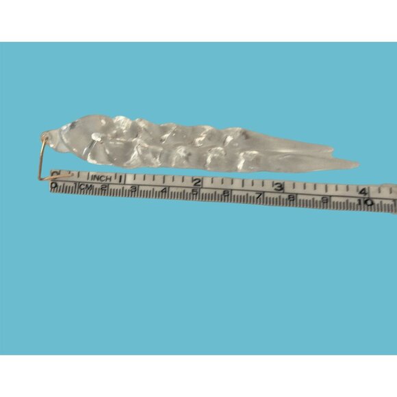 Clear Acrylic Icicle Ornaments Gold Hooks Christmas Tree Decoration Lot 10 - Picture 4 of 6